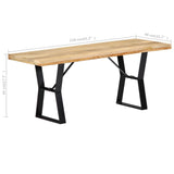 vidaXL Banc 110 cm Bois de récupération massif