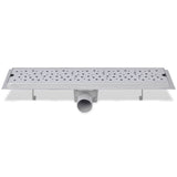 vidaXL Drain de douche linéaire 2 pcs 930 x 140 mm Acier inoxydable