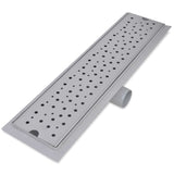 vidaXL Drain de douche linéaire 2 pcs 930 x 140 mm Acier inoxydable