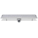 vidaXL Drain de douche linéaire 2 pcs 930 x 140 mm Acier inoxydable