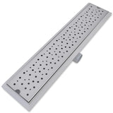 vidaXL Drain de douche linéaire 2 pcs 930 x 140 mm Acier inoxydable