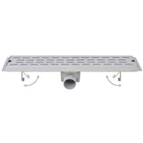 vidaXL Drain de douche linéaire 2 pcs 930 x 140 mm Acier inoxydable