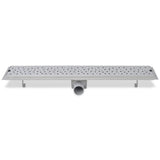 vidaXL Drain de douche linéaire 2 pcs 930 x 140 mm Acier inoxydable