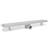 vidaXL Drain de douche linéaire 2 pcs 930 x 140 mm Acier inoxydable