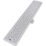 vidaXL Drain de douche linéaire 2 pcs 930 x 140 mm Acier inoxydable