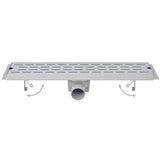 vidaXL Drain de douche linéaire 2 pcs 930 x 140 mm Acier inoxydable