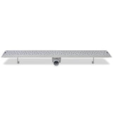 vidaXL Drain de douche linéaire 2 pcs 930 x 140 mm Acier inoxydable