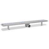 vidaXL Drain de douche linéaire 2 pcs 930 x 140 mm Acier inoxydable