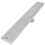 vidaXL Drain de douche linéaire 2 pcs 930 x 140 mm Acier inoxydable