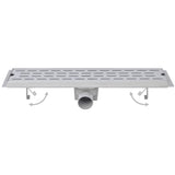 vidaXL Drain de douche linéaire 2 pcs 930 x 140 mm Acier inoxydable
