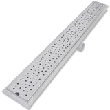vidaXL Drain de douche linéaire 2 pcs 930 x 140 mm Acier inoxydable