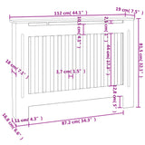 vidaXL Cache-radiateurs 2 pcs blanc MDF 172 cm