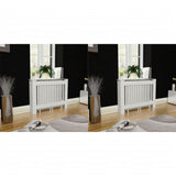 vidaXL Cache-radiateurs 2 pcs blanc MDF 172 cm