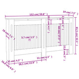 vidaXL Cache-radiateurs 2 pcs blanc MDF 172 cm