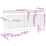 vidaXL Cache-radiateurs 2 pcs blanc MDF 172 cm