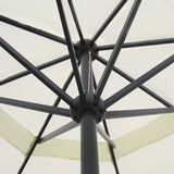 vidaXL Parasol blanc aluminium 500 cm