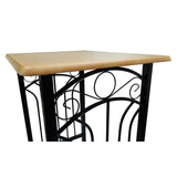 vidaXL Ensemble de bar 3 pcs Bois et acier Noir