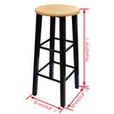 vidaXL Ensemble de bar 3 pcs Bois et acier Noir