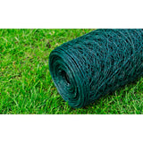 vidaXL Grillage à poule avec revêtement en PVC 25x0,5 m vert