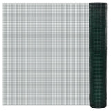 vidaXL Grillage Acier galvanisé et revêtement en PVC 10 x 1 m Vert
