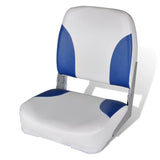 vidaXL Sièges de bateau 2 pcs Dossier pliable avec oreiller 41x36x48cm