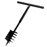 vidaXL Tarière de sol avec mèche de tarière 80 mm Acier Noir