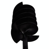 vidaXL Tarière de sol avec mèche de tarière 80 mm Acier Noir