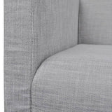 vidaXL Banc avec coussin rembourré tissu hévéa gris clair 
