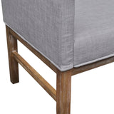 vidaXL Banc avec coussin rembourré tissu hévéa gris clair 