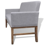 vidaXL Banc avec coussin rembourré tissu hévéa gris clair 