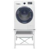 vidaXL Socle pour machine à laver Blanc