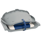 vidaXL Ensemble de sièges de bateau pliables 4 pcs oreiller bleu blanc