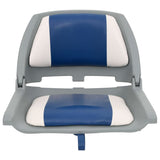 vidaXL Ensemble de sièges de bateau pliables 4 pcs oreiller bleu blanc