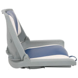 vidaXL Ensemble de sièges de bateau pliables 4 pcs oreiller bleu blanc