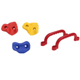  vidaXL Sièges de balançoire avec pierres d'escalade 2 pcs bleu PE
