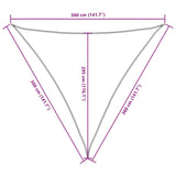 vidaXL Voile de parasol tissu oxford triangulaire 5x5x5 m blanc