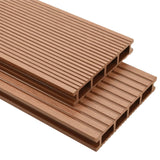 vidaXL Panneaux de terrasse avec accessoires WPC 20 m² 2,2 m Marron  