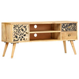 vidaXL Meuble TV 100x30x45 cm bois massif de manguier