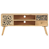 vidaXL Meuble TV 100x30x45 cm bois massif de manguier