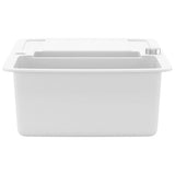 vidaXL Évier de cuisine Granit Double lavabo Blanc