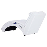 vidaXL Chaise longue de massage avec oreiller Gris Similicuir