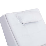 vidaXL Chaise longue de massage avec oreiller Gris Similicuir