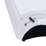 vidaXL Chaise longue de massage avec oreiller Gris Similicuir