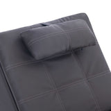 vidaXL Chaise longue de massage avec oreiller Gris Similicuir