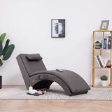 vidaXL Chaise longue de massage avec oreiller Gris Similicuir (plusieurs options disponibles)