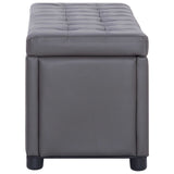 vidaXL Pouf de rangement 87,5 cm Rouge bordeaux Similicuir