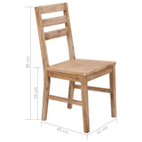 vidaXL Chaises à manger lot de 2 bois d'acacia solide