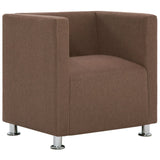 vidaXL Fauteuil cube Vert Tissu