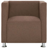 vidaXL Fauteuil cube Vert Tissu