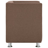 vidaXL Fauteuil cube Vert Tissu